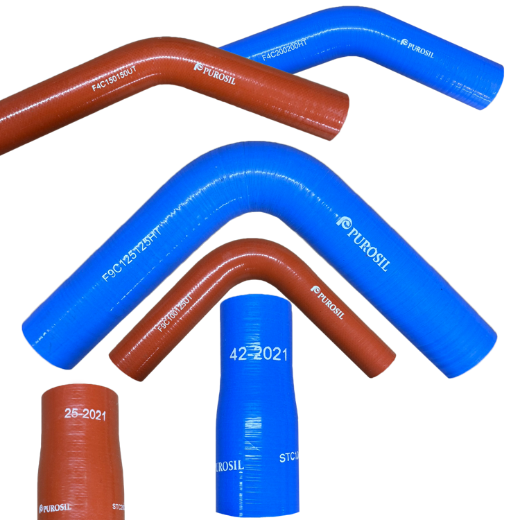 Silicone reducers and elbows